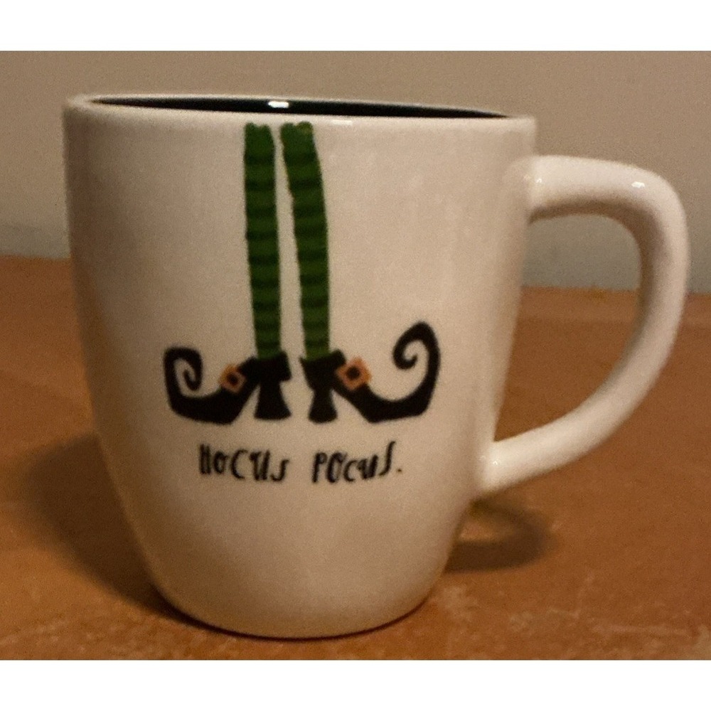 Rae Dunn Artisan Collection by Magenta Hocus Pocus Coffee‎ Mug, White, Black